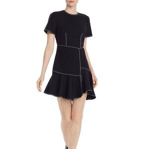 Cinq à Sept Azure Asymmetric Dress in Black